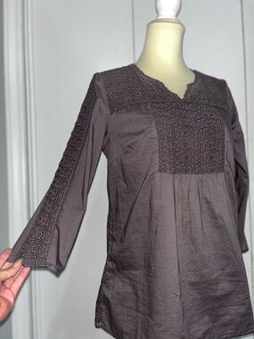 Boden Cotton Crochet Lace Tunic Top NWOT